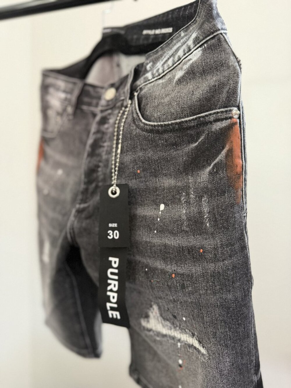 Purple Brand Grey Shorts — 30 — $100